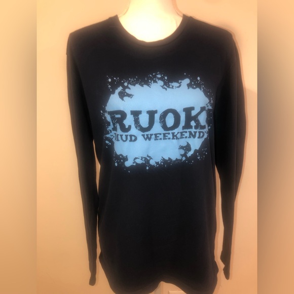 Next level apparel, blue Sz.M‎ 🩵💙RUOK Long sleeve T-shirt - Picture 1 of 8